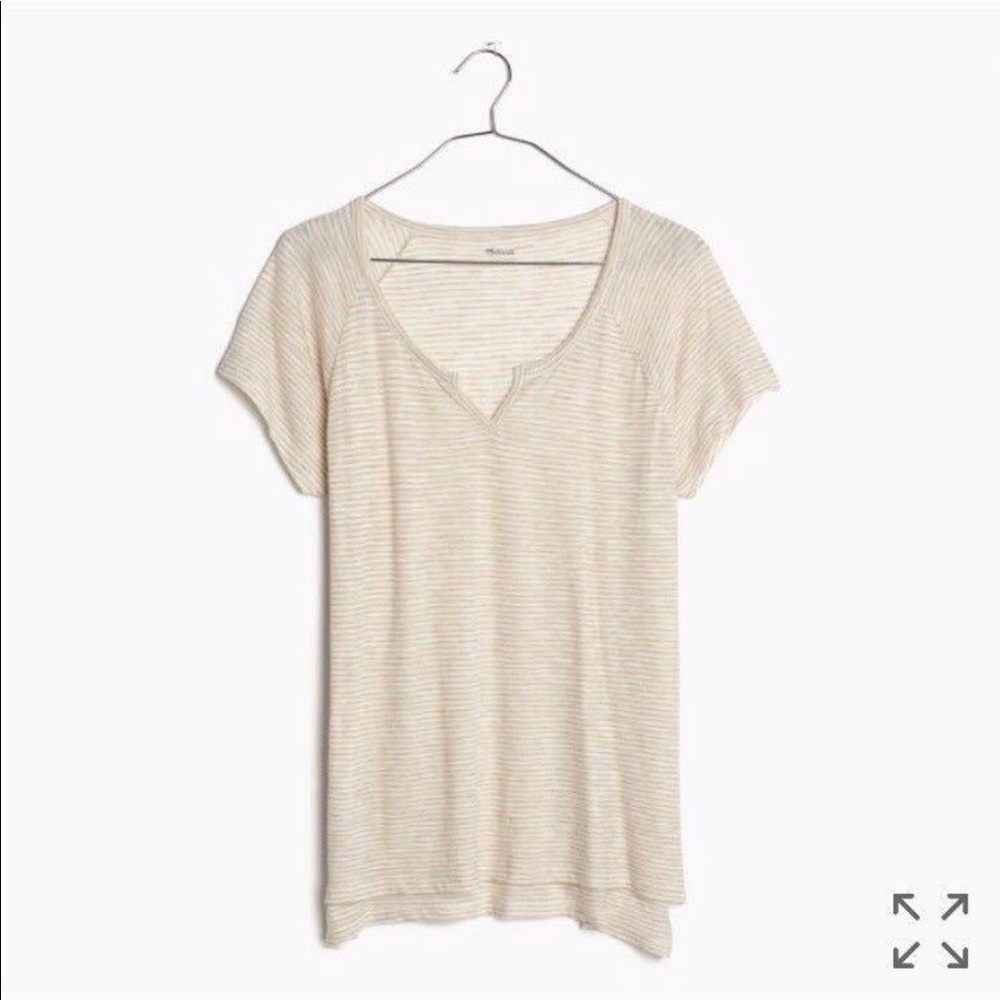 Madewell choral split-neck tee